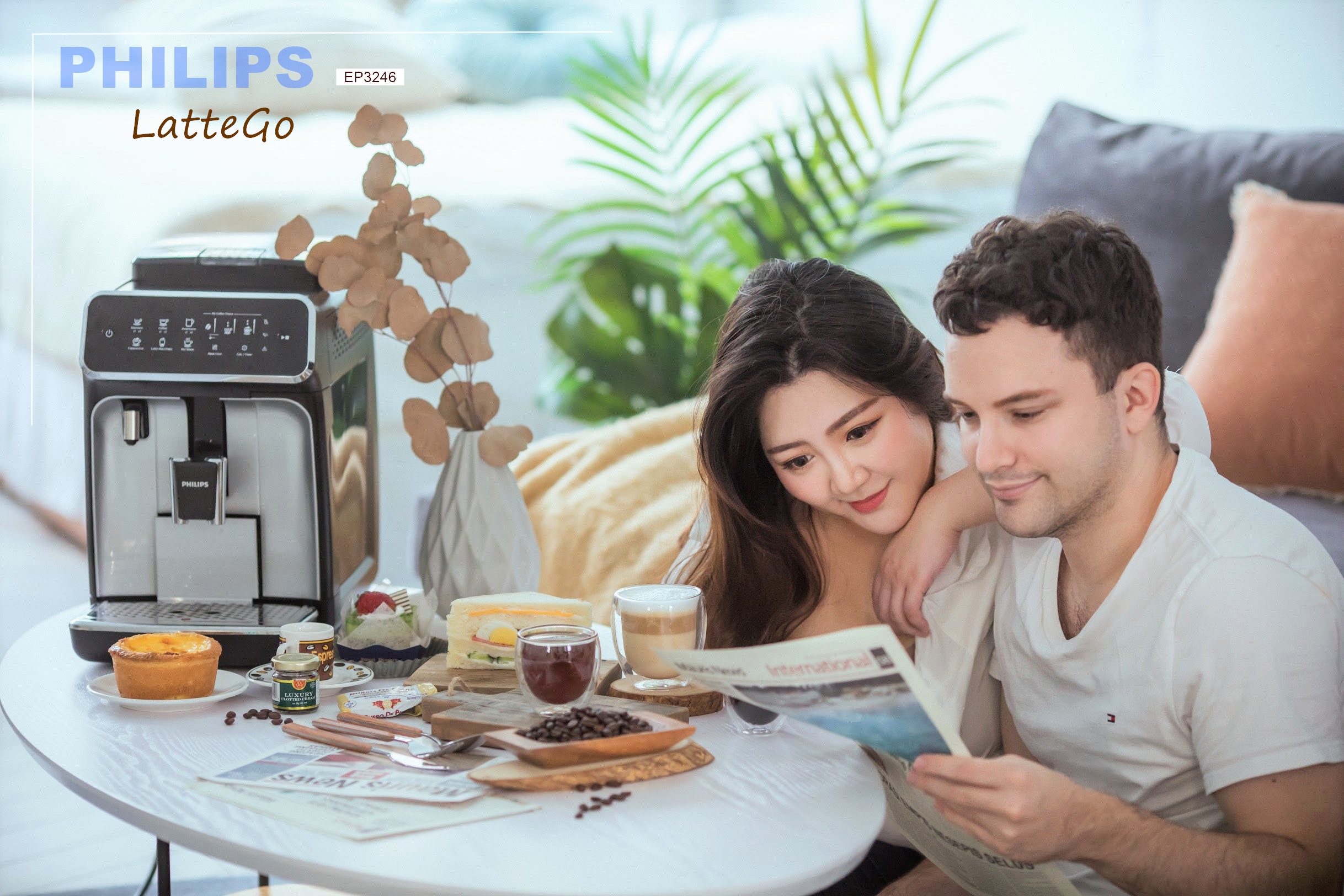 【咖啡機推薦】Philips飛利浦 全自動義式咖啡機EP3246 雲朵奶泡拿鐵LatteGo~在家一鍵做出漂亮漸層咖啡！